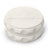 Kozo 2.5 inch two-piece hemp grinder in white, closed view of the matte textured body with the Kozo logo on the lid