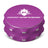 Kozo 2.5 inch two-piece non-stick aluminum grinder in purple, closed front view with the Kozo logo on the lid
