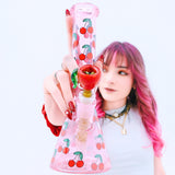 Life Is A Bowl Of Cherries Beaker Water Pipe | 10" | 14mm F