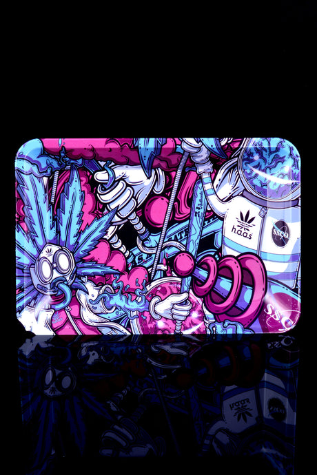 Small Art Metal Rolling Tray – 7″ × 5″ – Select Design