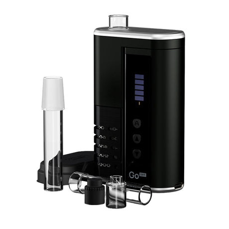 Arizer Go SRT vaporizer shown with USB-C charging cable