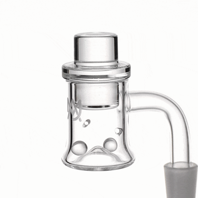 MJ Arsenal Sidewinder banger set including carb cap and two terp pearls