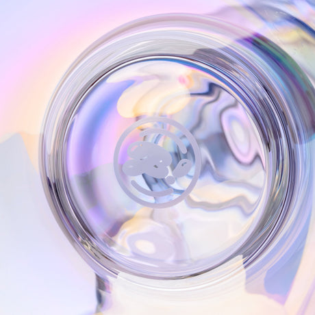 Iridescent glass finish on the BigFun! Bubble Bong
