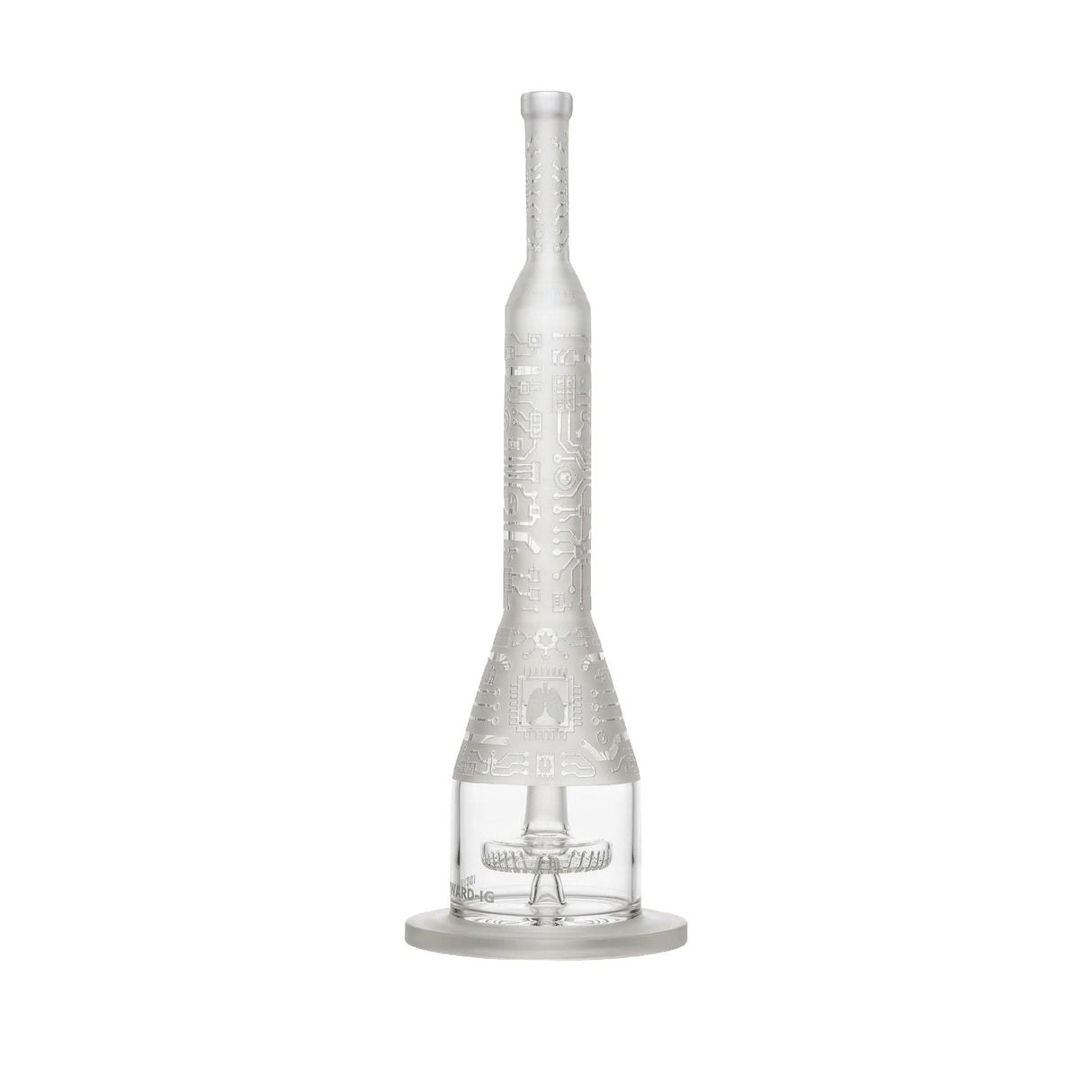 Milkyway Circuitboard I/O Glass Water Pipe, a 16 inch 9mm thick glass bong with 14mm joint