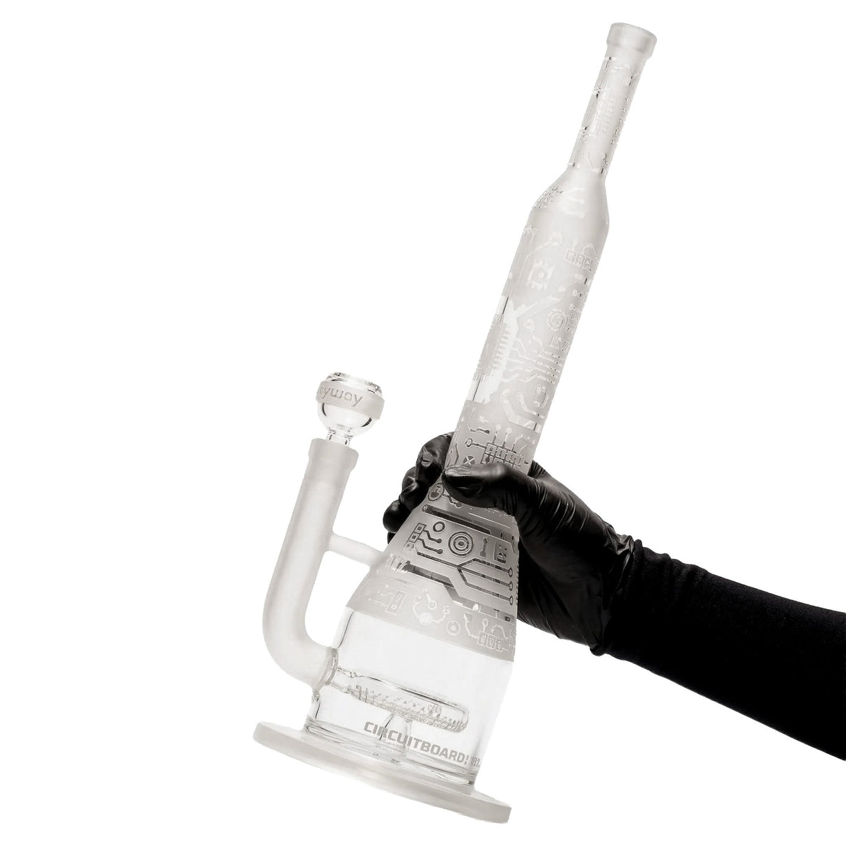 Milkyway Circuitboard I/O Glass Water Pipe, a 16 inch 9mm thick glass bong with 14mm joint