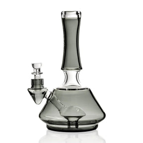 GRAV Oracle water pipe with curved smoke-tinted borosilicate glass body