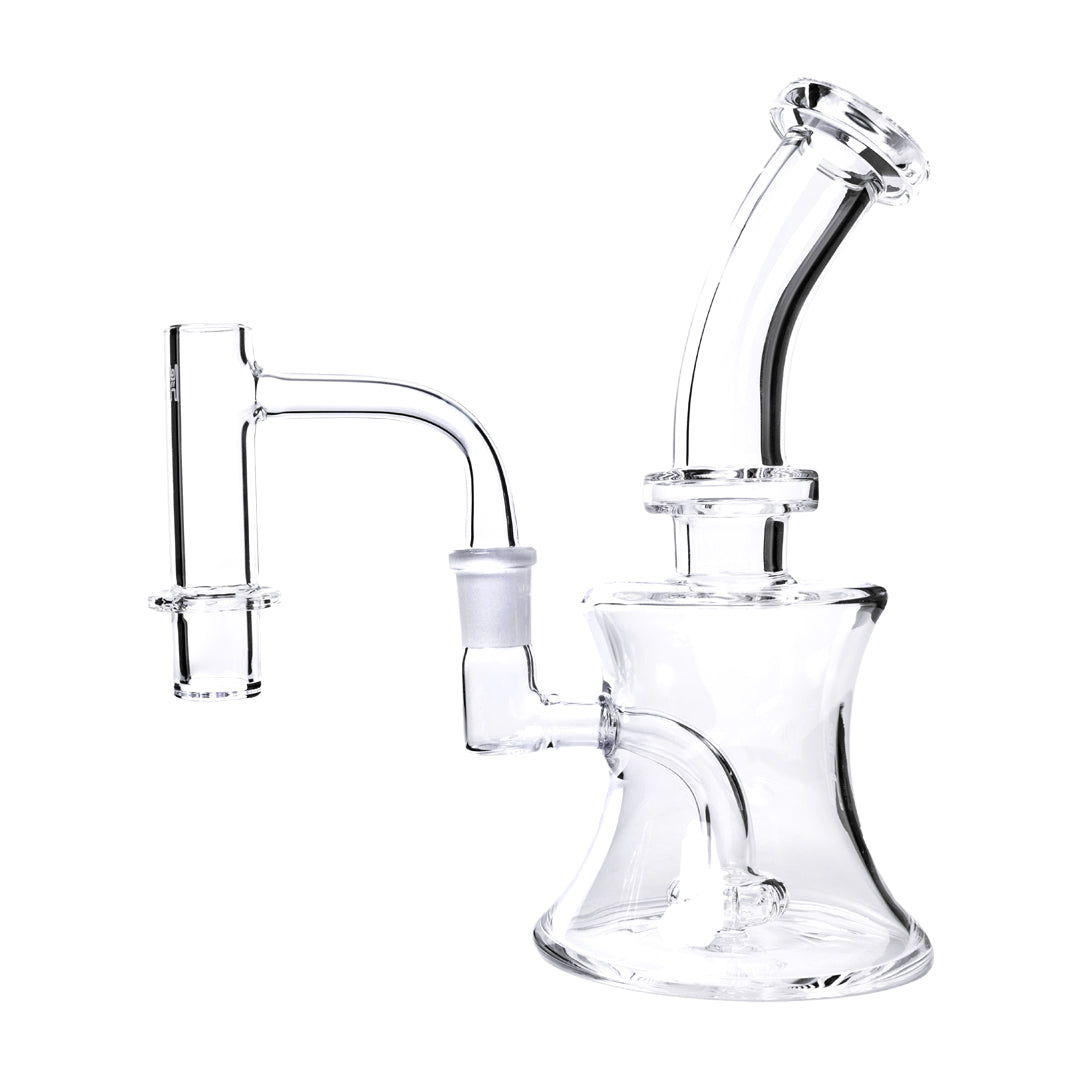Human Grade Tall Cylinder banger 14mm joint close-up