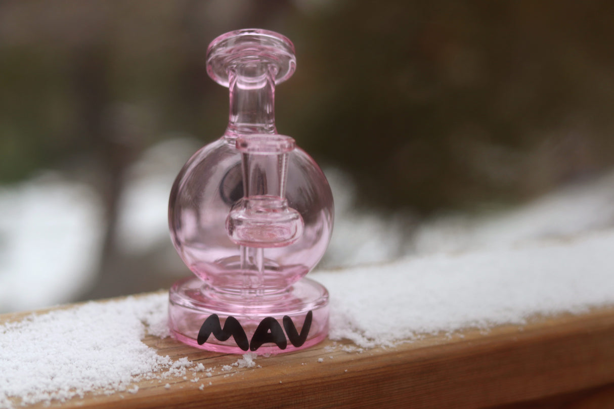 MAV Glass Vintage Bulb Dab Rig with Two-Hole Diffuser & Bowl