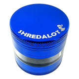 Sir Shredalot Clear Catcher Chamber Grinder in Blue - Top View