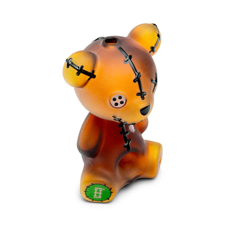 Hemper Teddy Bear glass pipe with left-side carb