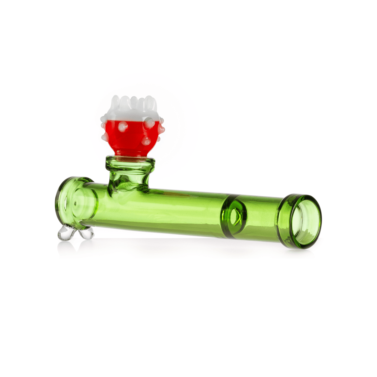 Hemper Gaming Flower Piranha borosilicate glass pipe, 5 inches long