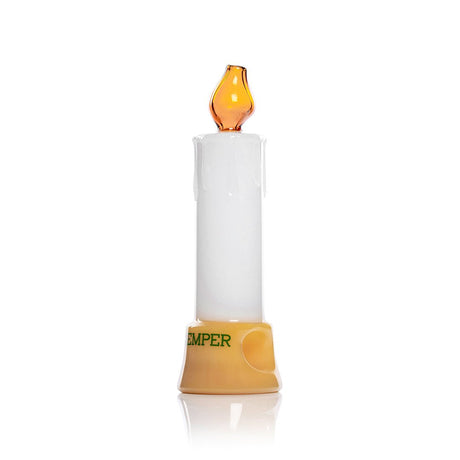 Hemper Tea Party Candle glass hand pipe shaped like a lit candle