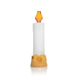 Hemper Tea Party Candle borosilicate glass pipe with left carb