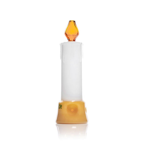 Hemper Tea Party Candle borosilicate glass pipe with left carb