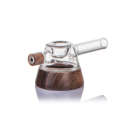 MJ Arsenal Base Camp borosilicate glass hand pipe with black walnut wood accents