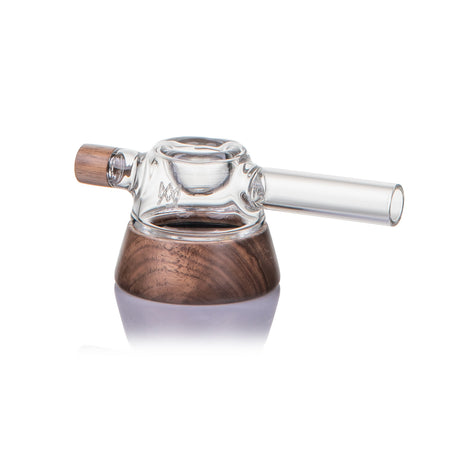 MJ Arsenal Base Camp borosilicate glass hand pipe with black walnut wood accents