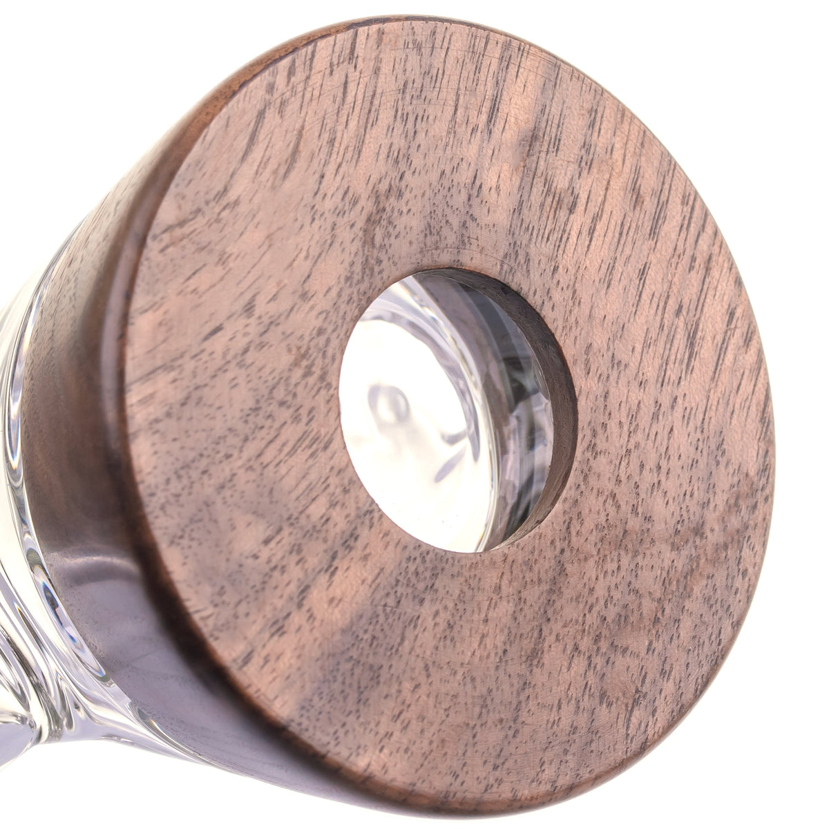 MJ Arsenal Base Camp borosilicate glass hand pipe with black walnut wood accents
