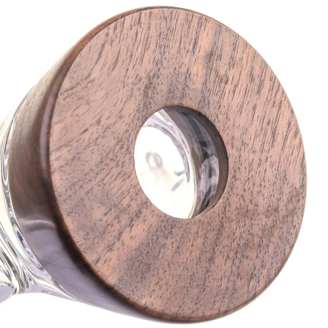 MJ Arsenal Base Camp borosilicate glass hand pipe with black walnut wood accents
