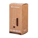 MJ Arsenal Base Camp borosilicate glass hand pipe with black walnut wood accents