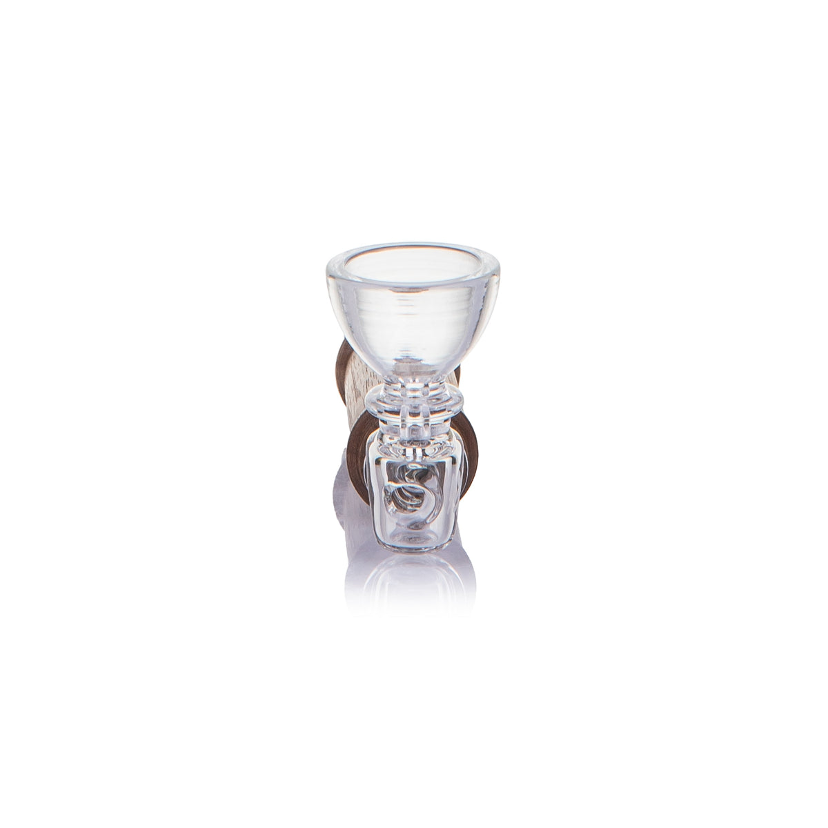 MJ Arsenal Alpine Creek borosilicate glass hand pipe with black walnut wood accents