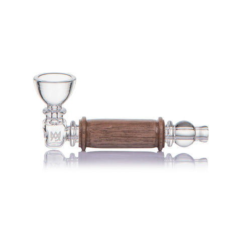 MJ Arsenal Alpine Creek borosilicate glass hand pipe with black walnut wood accents