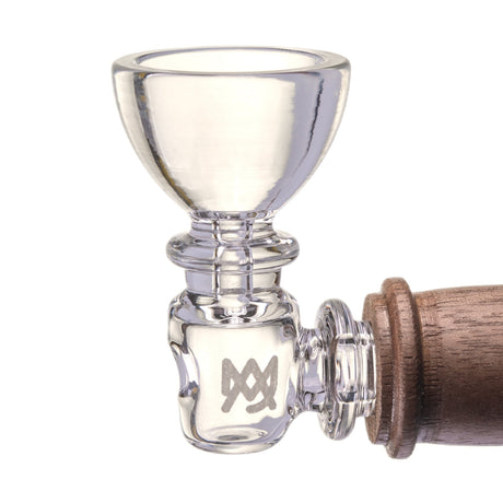 MJ Arsenal Alpine Creek borosilicate glass hand pipe with black walnut wood accents