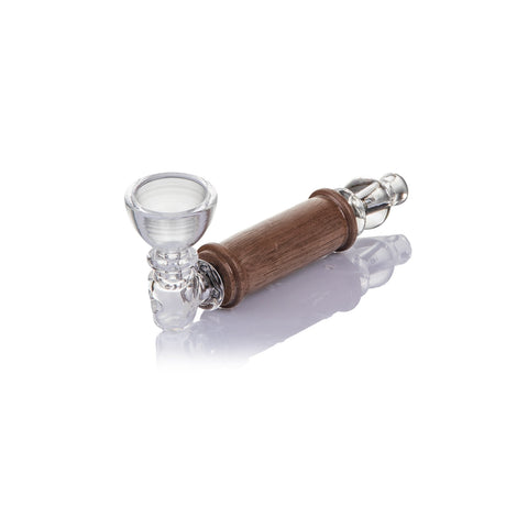 MJ Arsenal Alpine Creek borosilicate glass hand pipe with black walnut wood accents