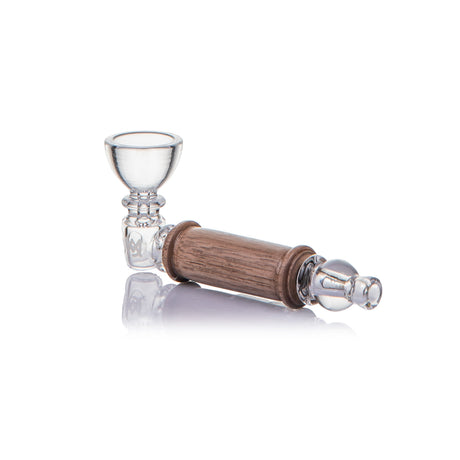 MJ Arsenal Alpine Creek borosilicate glass hand pipe with black walnut wood accents