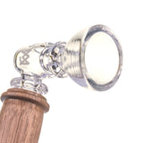 MJ Arsenal Alpine Creek borosilicate glass hand pipe with black walnut wood accents