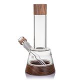 MJ Arsenal Alpine Lookout borosilicate glass water pipe with black walnut wood accents and 14mm bowl