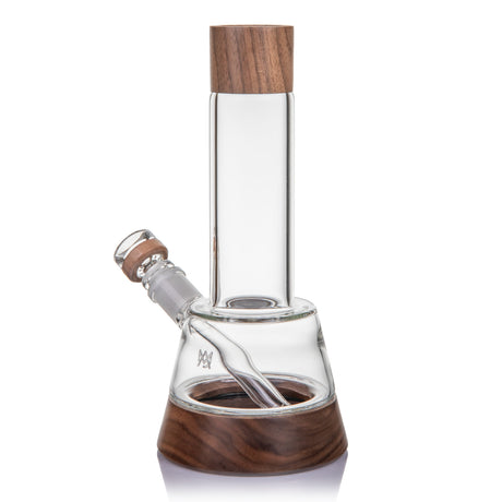MJ Arsenal Alpine Lookout borosilicate glass water pipe with black walnut wood accents and 14mm bowl