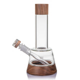 MJ Arsenal Alpine Lookout borosilicate glass water pipe with black walnut wood accents and 14mm bowl