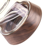 MJ Arsenal Alpine Lookout borosilicate glass water pipe with black walnut wood accents and 14mm bowl