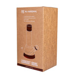 MJ Arsenal Alpine Lookout borosilicate glass water pipe with black walnut wood accents and 14mm bowl
