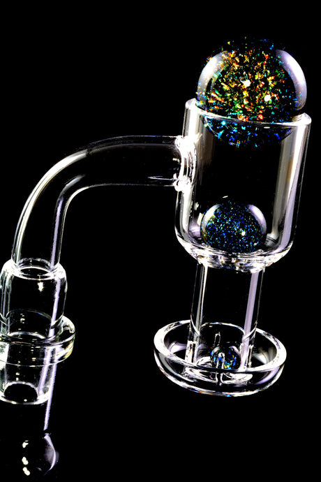 Quartz 14.5 mm Male Terp Slurper Banger – 2 mm – Dichro Beads – Assorted Colors