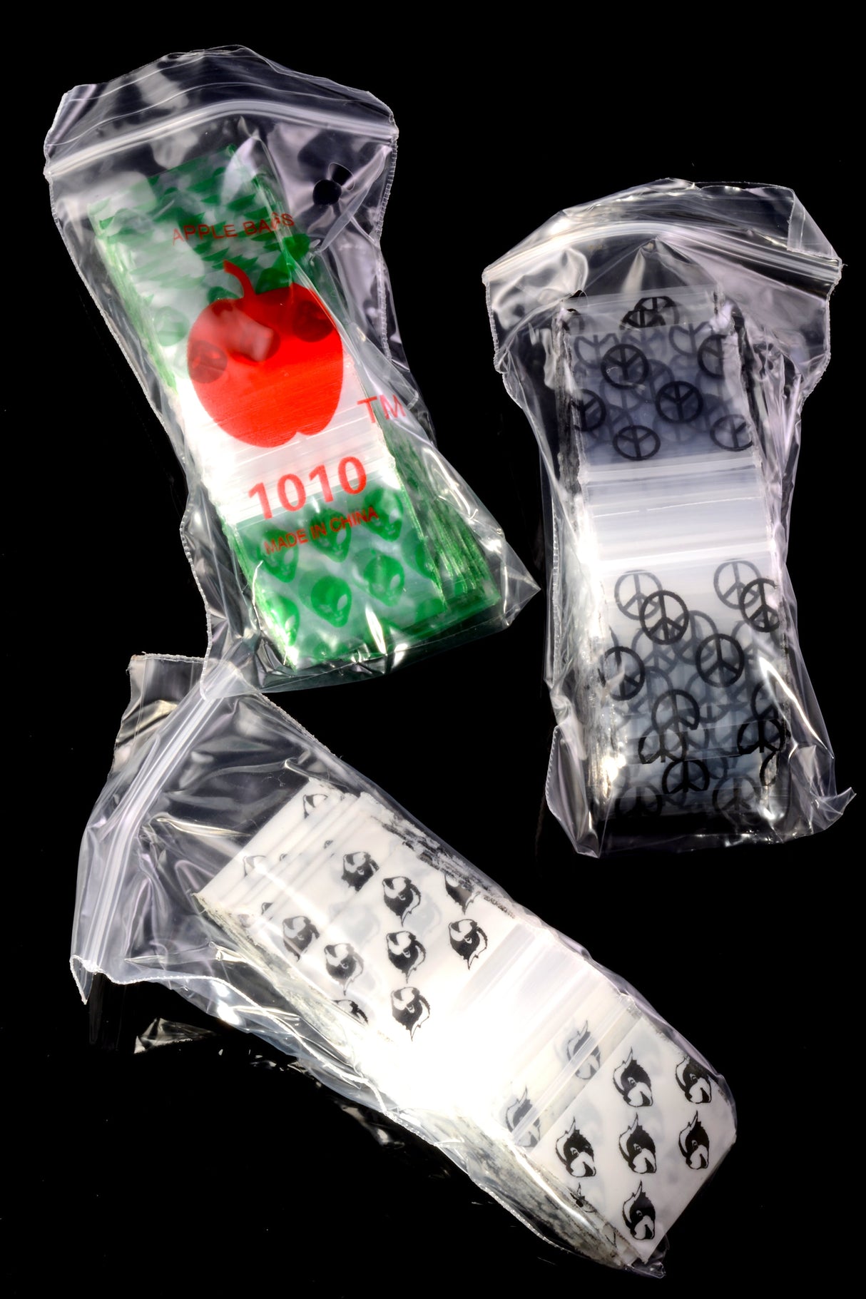 Apple Bags Mini Zip Baggies – 1″ × 1″ – 1000 Pack