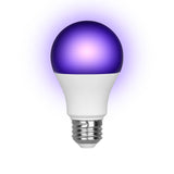 Pulsar LED Black Light Bulb in 9 Watts, Front View on Seamless White Background