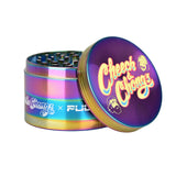 Cheech & Chong's x Pulsar 4-Part Metal Grinder in Rainbow, 2.5" Diameter - Front View