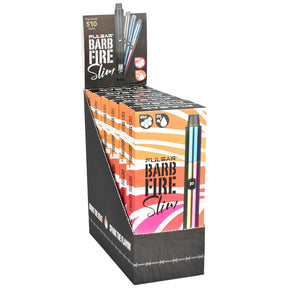 Pulsar Barb Fire Slim Vape Display, 6PC, 800mAh, Variable Voltage, Front View