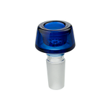 MAV Glass 7 Hole Pro Bowl 14mm in blue, front view on white background, perfect for bong customization