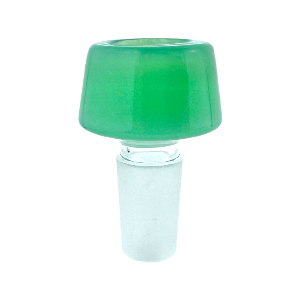 MAV Glass 7 Hole Pro Bowl 14mm in Green, Front View, Perfect for Bong Customization