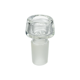 MAV Glass 7 Hole Pro Bowl 19mm, clear glass, front view on seamless white background