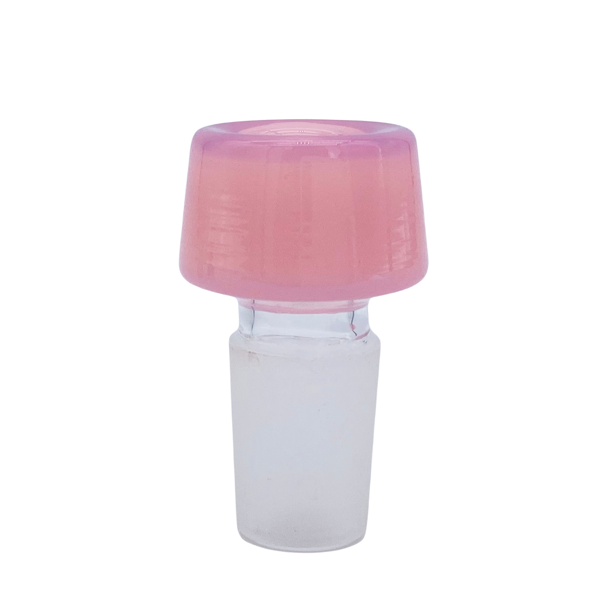 MAV Glass 7 Hole Pro Bowl in 19mm size, pink variant, front view on a seamless white background