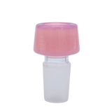 MAV Glass 7 Hole Pro Bowl in 19mm size, pink variant, front view on a seamless white background