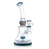 Green Flower 7.5" Candy Colored Mini Percolator Dab Rig