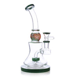 Green Flower 7.5" Candy Colored Mini Percolator Dab Rig