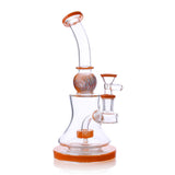 Green Flower 7.5" Candy Colored Mini Percolator Dab Rig