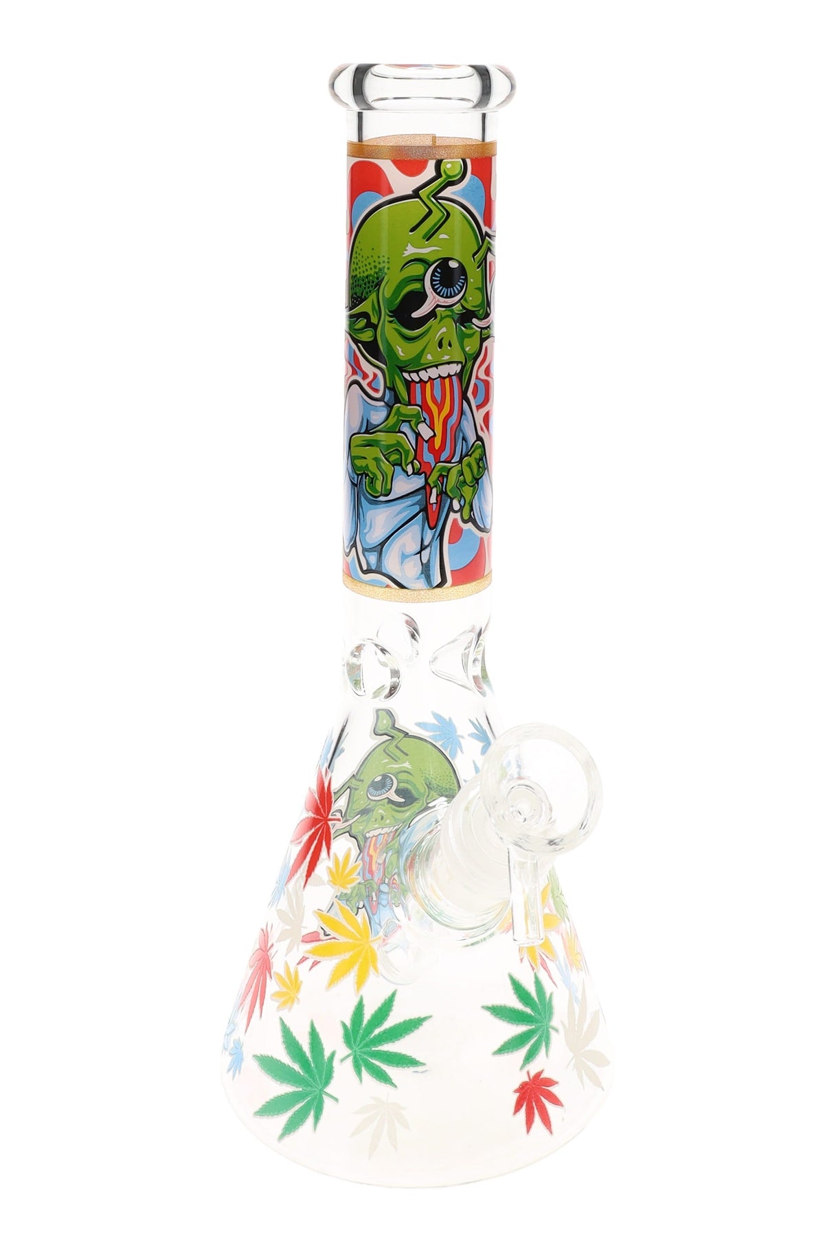 Glass GoG Glow Alien Beaker Bong “Area 420” – 18.8 mm – 10″ – Assorted Colors