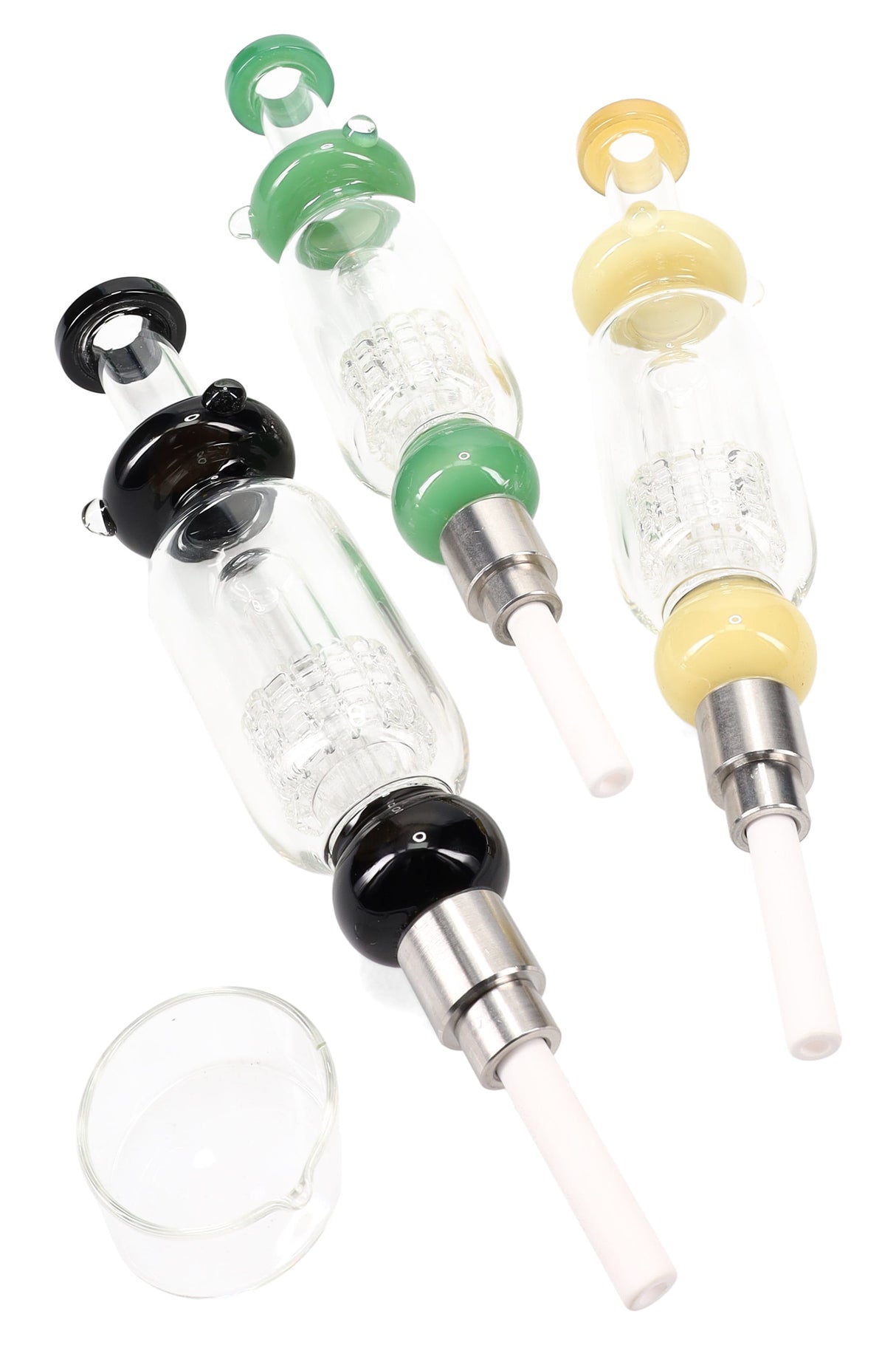 Glass Matrix Perc Dab Straw Kit “Lab Tower” – 8½″