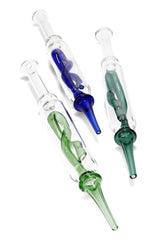 Twist Stem Glass Dab Straw “Spiral Sipper” – 8½″